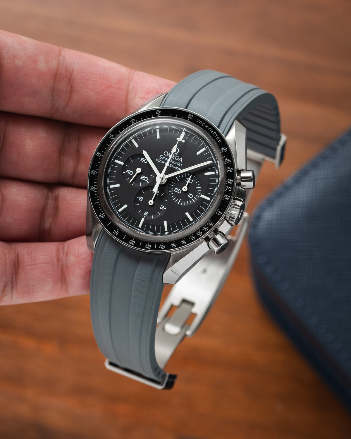 Grey CTS Rubber Strap for Omega Speedmaster & Swatch MoonSwatch