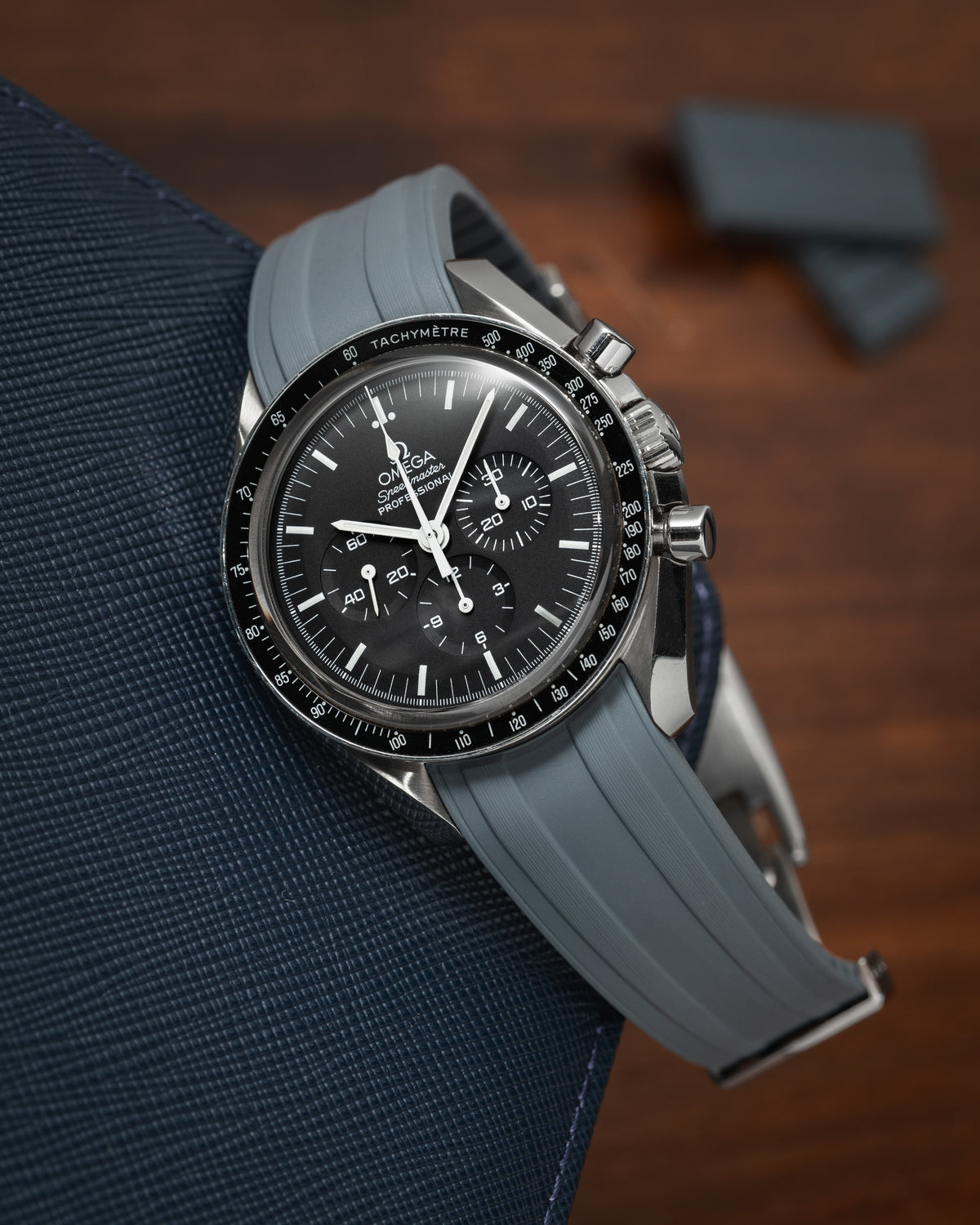 Grey CTS Rubber Strap for Omega Speedmaster & Swatch MoonSwatch