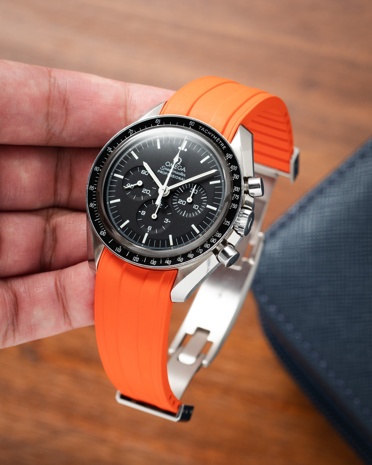 Orange CTS Rubber Strap for Omega Speedmaster & Swatch MoonSwatch