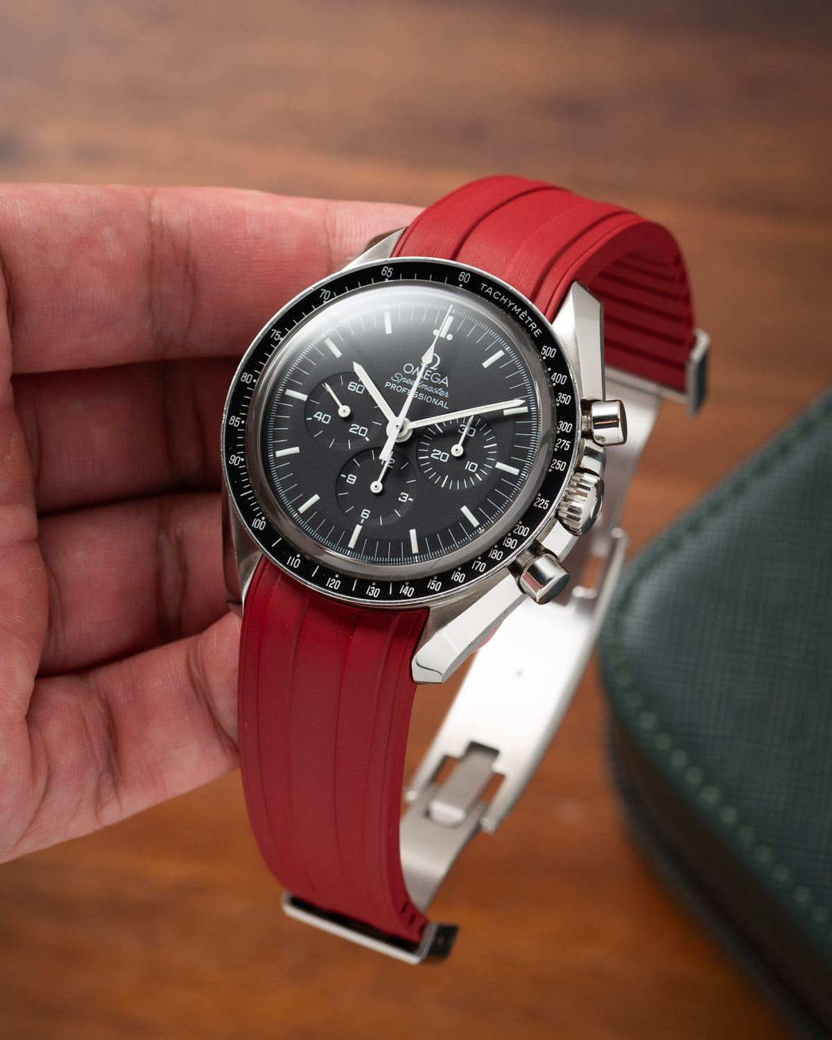 Red CTS Rubber Strap for Omega Speedmaster & Swatch MoonSwatch