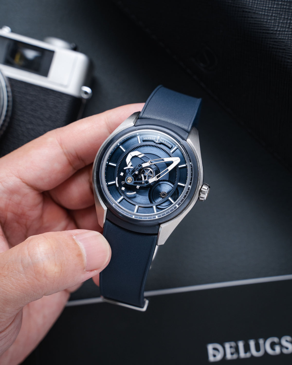 Navy CTS Rubber Strap for Ulysse Nardin Freak X