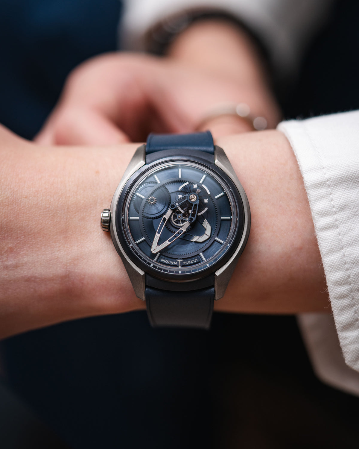 Navy CTS Rubber Strap for Ulysse Nardin Freak X