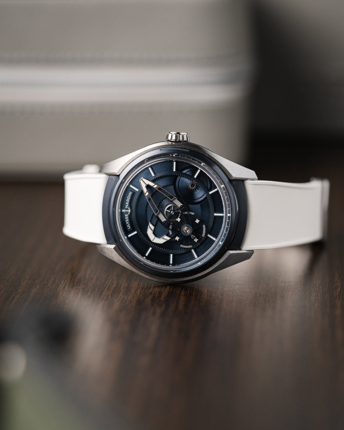 White CTS Rubber Strap for Ulysse Nardin Freak X