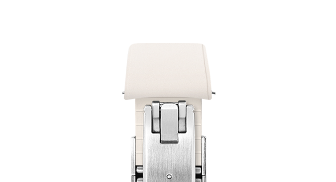 White CTS Rubber Strap for Ulysse Nardin Freak X