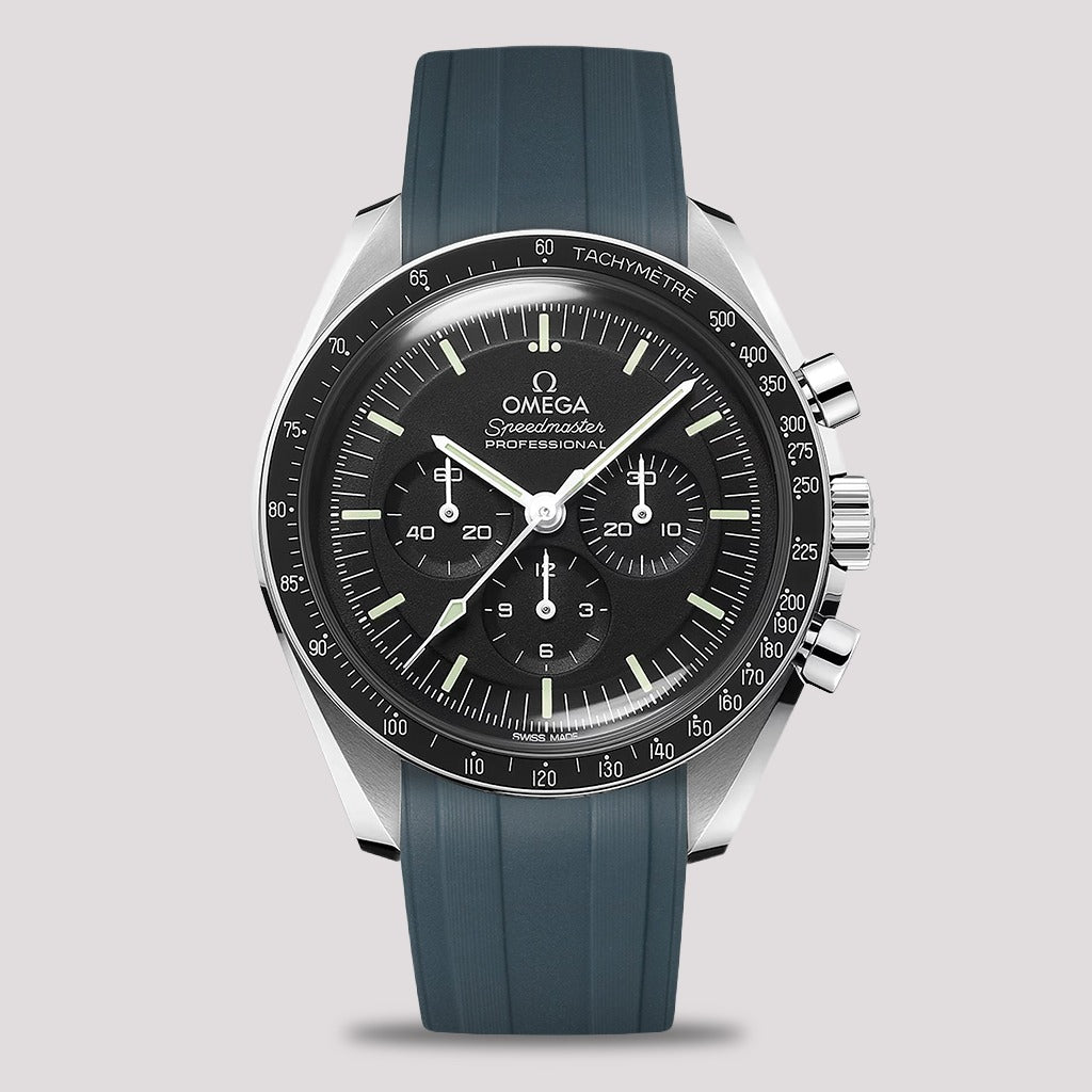 Navy CTS Rubber Strap for Omega Speedmaster & Swatch MoonSwatch