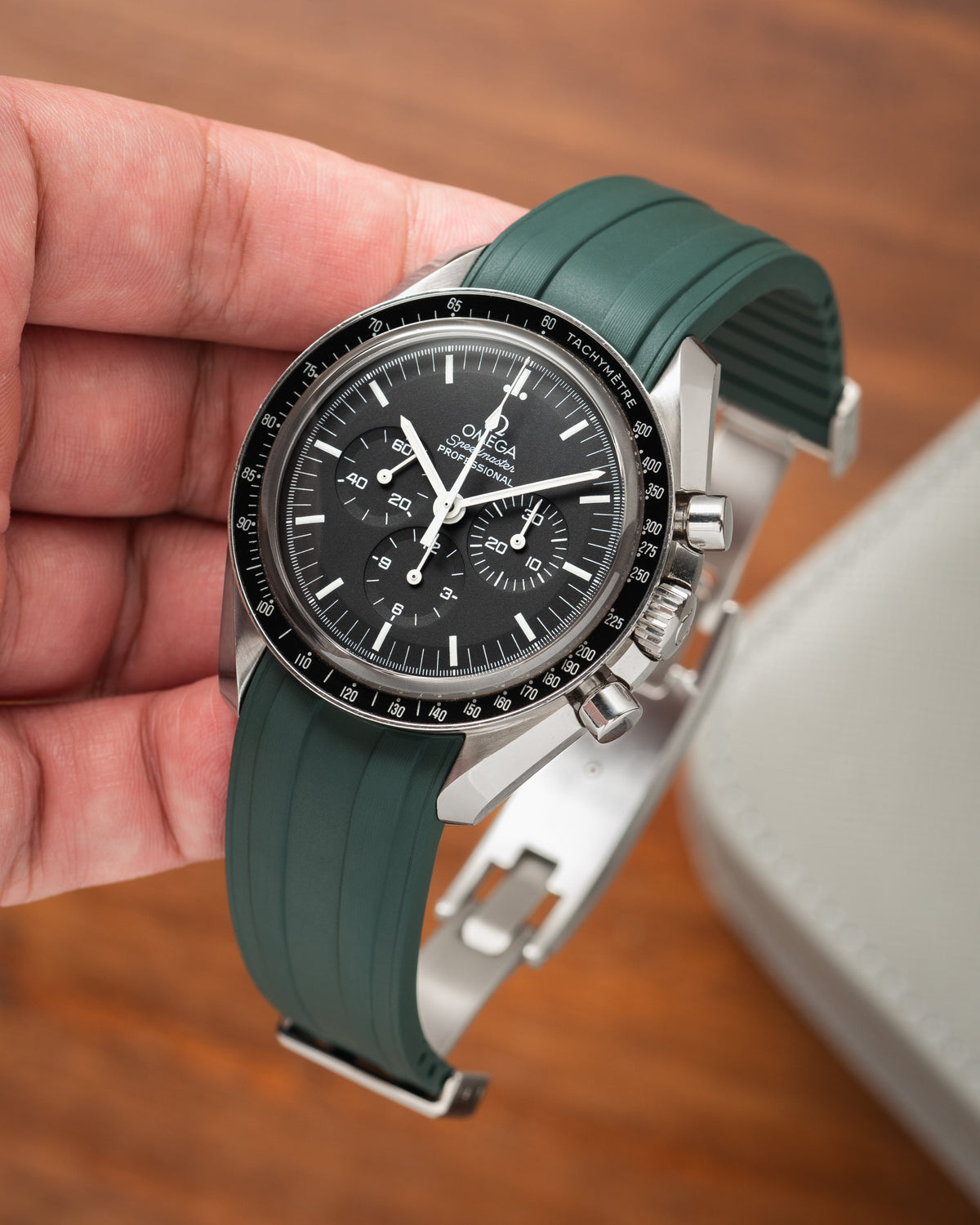 Emerald Green CTS Rubber Strap for Omega Speedmaster & Swatch MoonSwatch