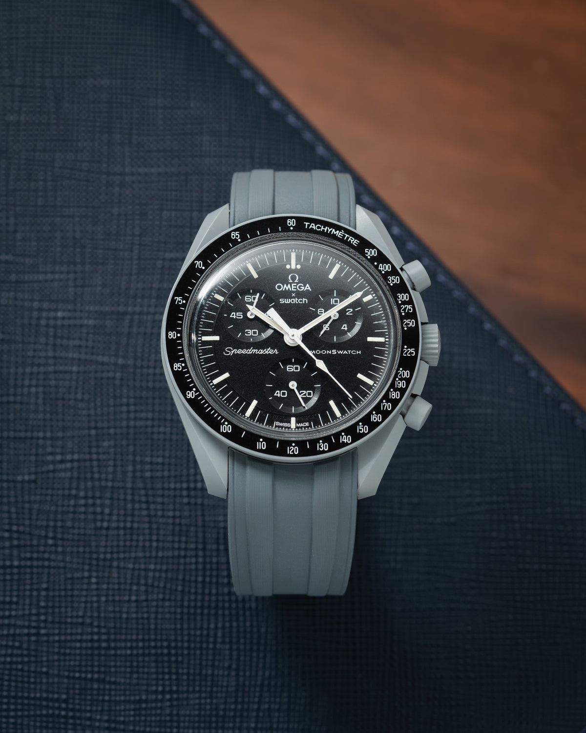 Grey CTS Rubber Strap for Omega Speedmaster & Swatch MoonSwatch