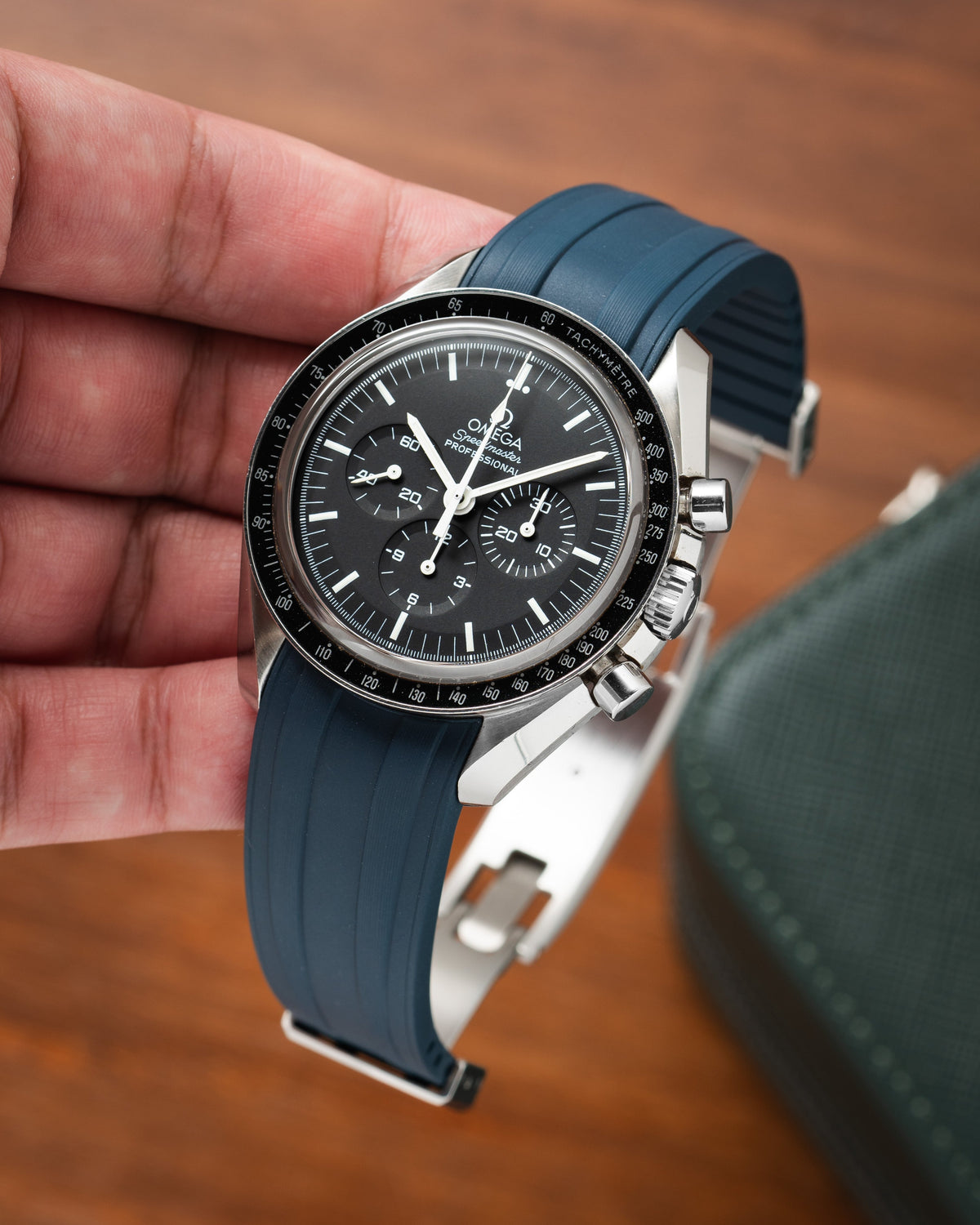 Navy CTS Rubber Strap for Omega Speedmaster & Swatch MoonSwatch