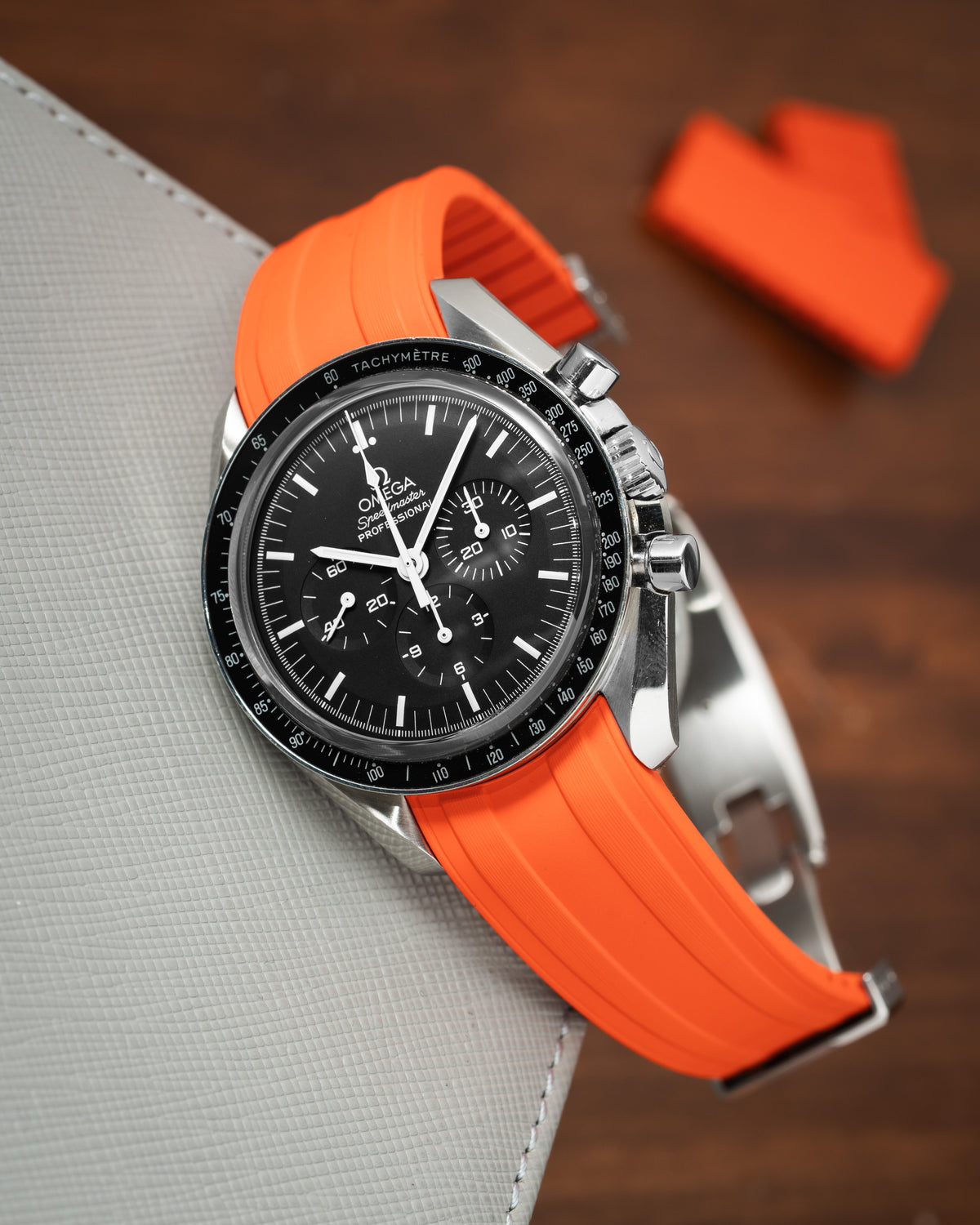 Orange CTS Rubber Strap for Omega Speedmaster & Swatch MoonSwatch