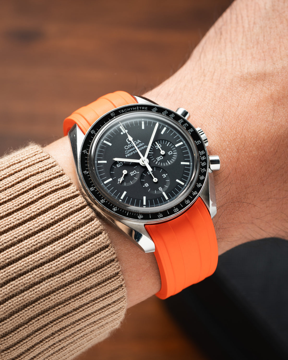 Orange CTS Rubber Strap for Omega Speedmaster & Swatch MoonSwatch