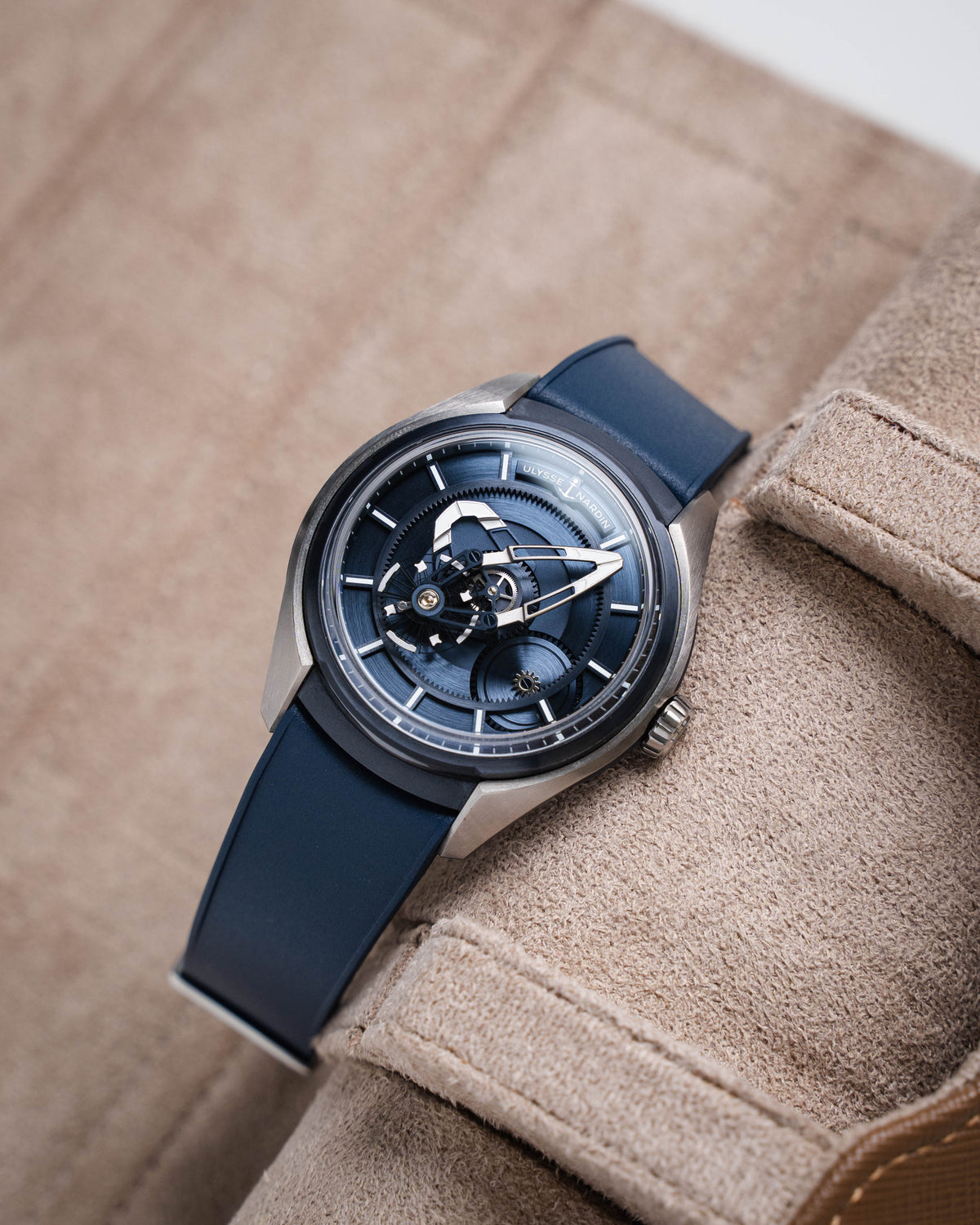 Navy CTS Rubber Strap for Ulysse Nardin Freak X