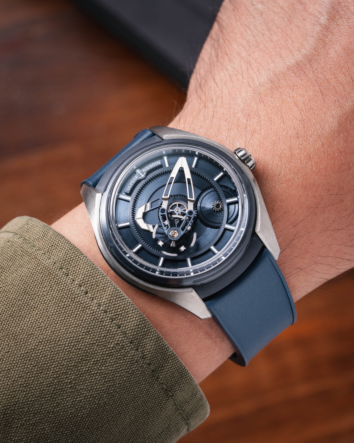 Navy CTS Rubber Strap for Ulysse Nardin Freak X
