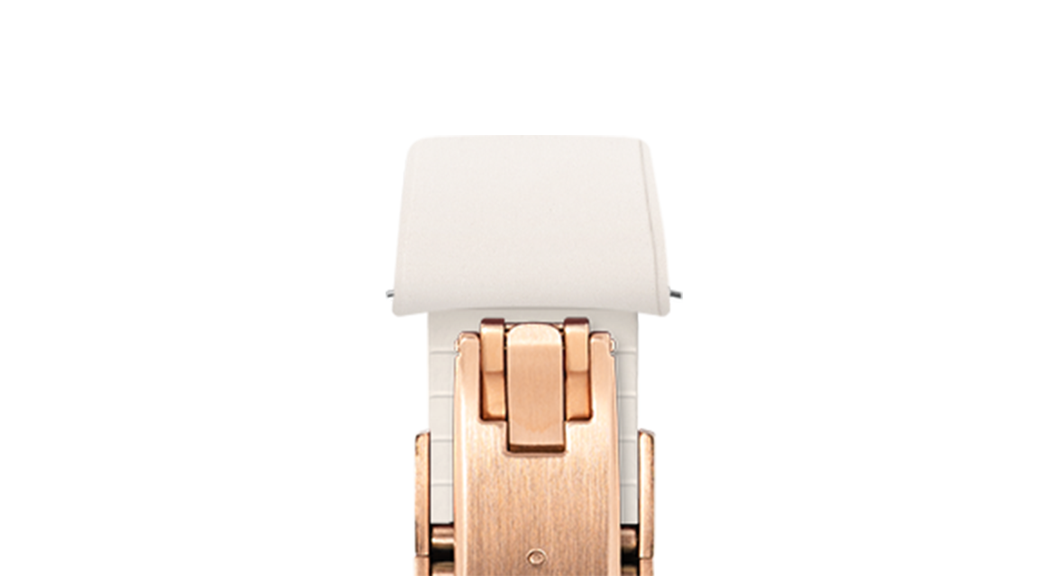 White CTS Rubber Strap for Ulysse Nardin Freak X