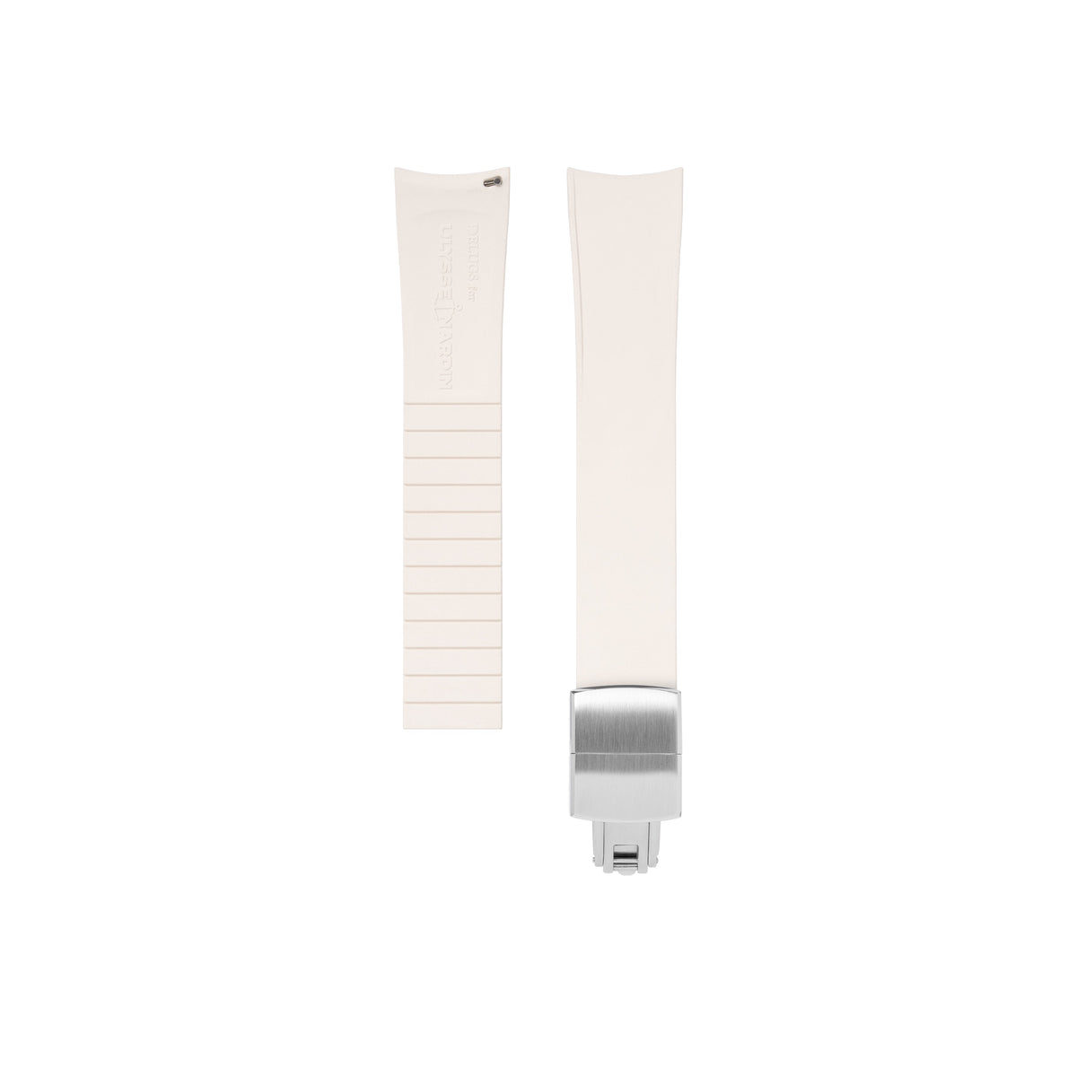 White CTS Rubber Strap for Ulysse Nardin Freak X
