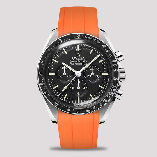 Orange CTS Rubber Strap for Omega Speedmaster & Swatch MoonSwatch