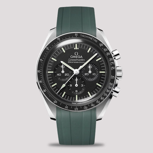 Emerald Green CTS Rubber Strap for Omega Speedmaster & Swatch MoonSwatch