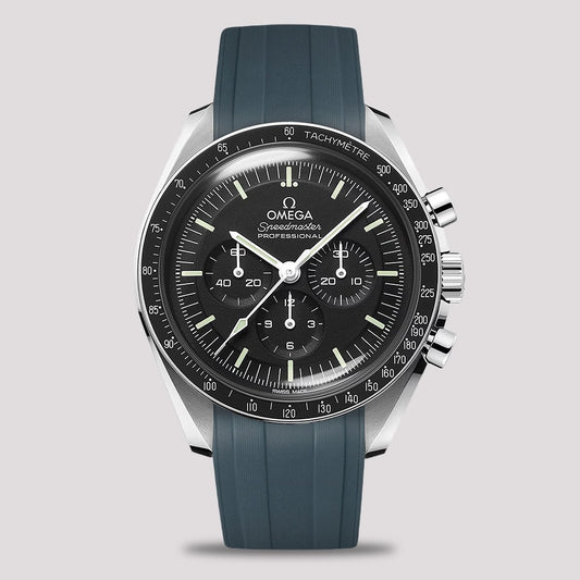 Navy CTS Rubber Strap for Omega Speedmaster & Swatch MoonSwatch